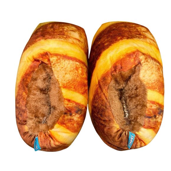 Coddies Bread Loafers Cozy Faux Fur Lined Slippers Unisex Size Large - Picture 2 of 8